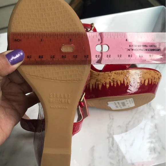 Stuart Weitzman wedge sling sandals - Picture 5 of 10